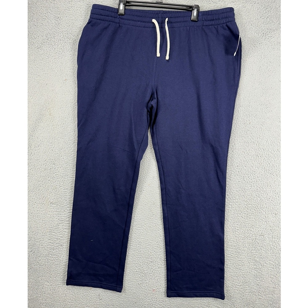 Club Room Mens Athletic Sweatpants 2XL Navy Blue Drawstring Elastic Waist NEW